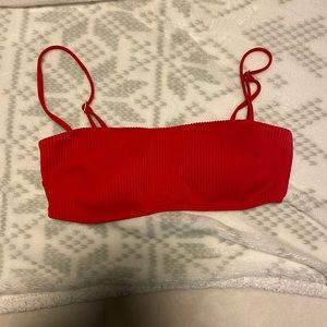 Red Hollister swim top